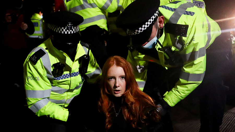 UK police face backlash after arresting mourners at Sarah Everard vigil in London