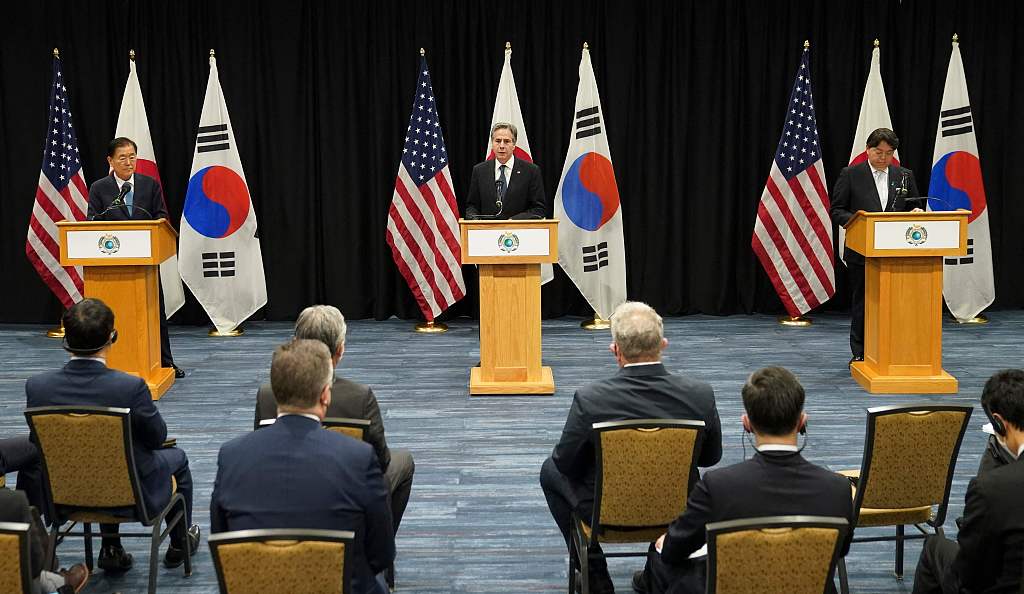 U.S., Japan, ROK to keep door open for dialogue with DPRK