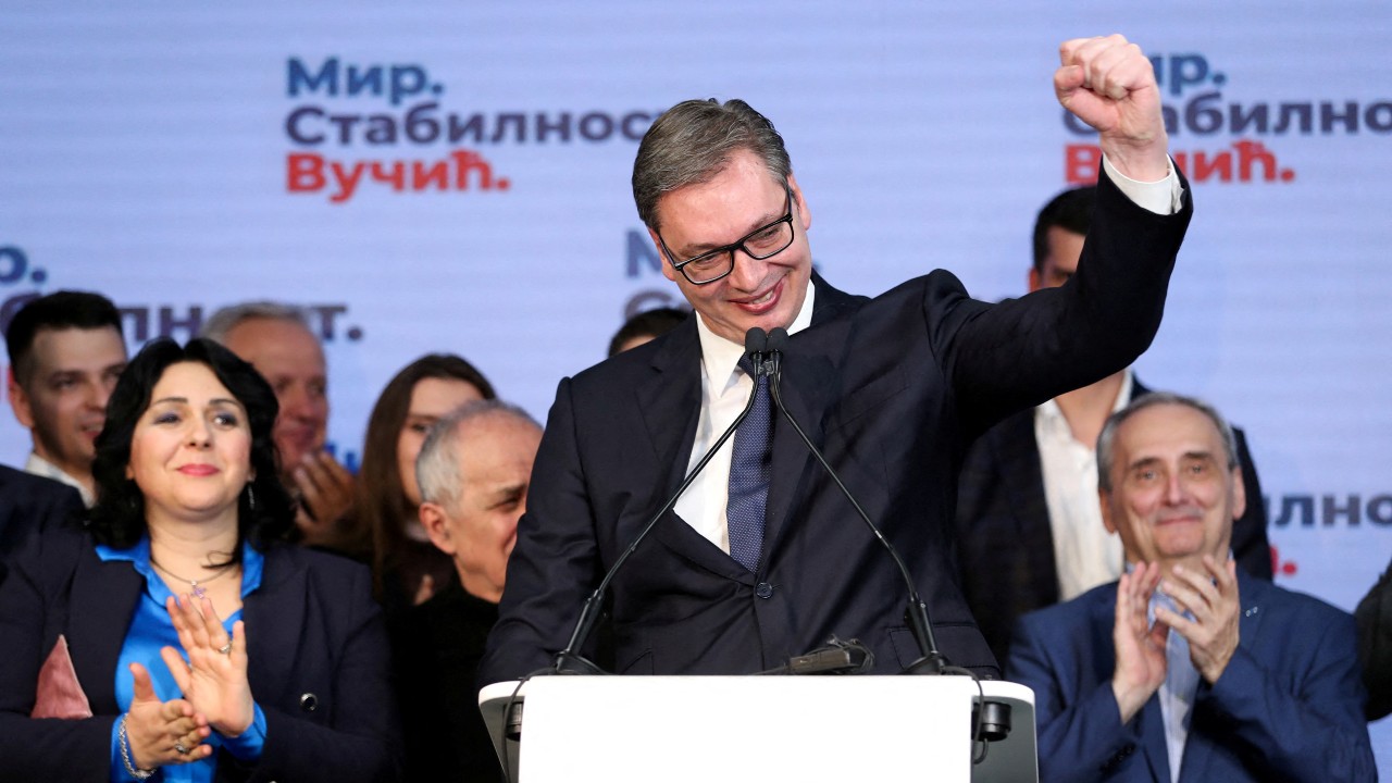 Vucic retains power in Serbia, but must balance Moscow and Brussels